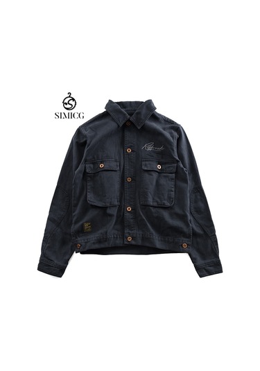 Erkekler İçin Günlük Kot Ceket Koyu Mavi