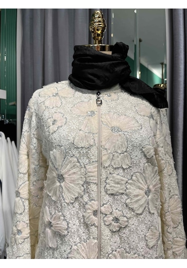 Selinada Güpürlü Giyçık - Ekru - 42 Ekru