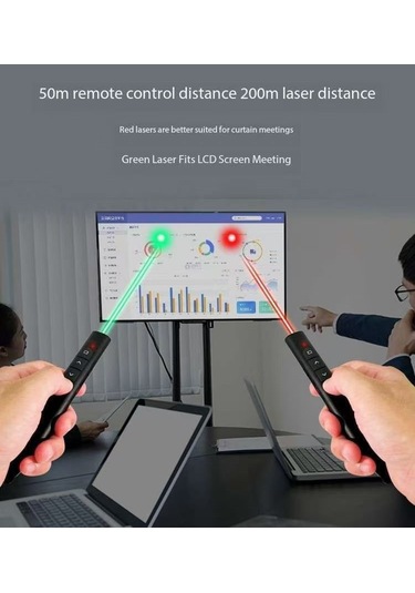 Akıllı Tahta/telefon/tablet Dokunmatik Kalem Lazer Presenter Kablosuz Sunum Kumandası-fiber Uçlu-1