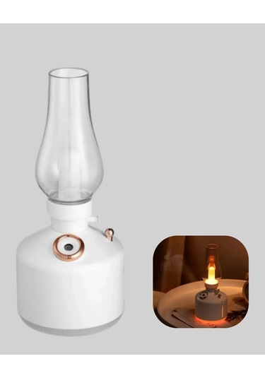 Renkli Led Işıklı Retro Gaz Lambası Aroma Terapi Mist Maker
