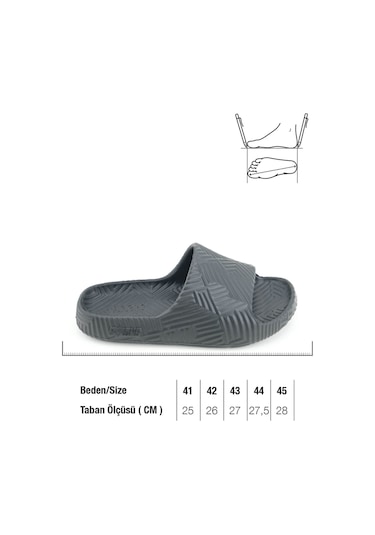 Gezer Erkek Yazlık Eva Ev Bahçe Banyo Esnek Islak Zemine Uygun Terlik Gt5ymm.15636.00.010.2n Siyah