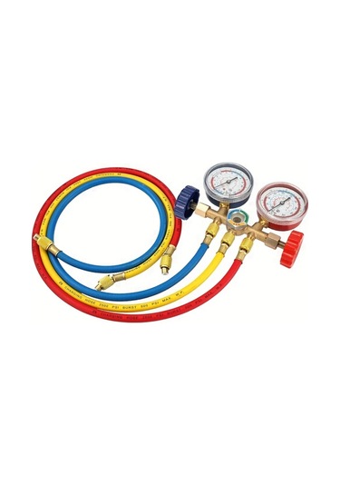 Dashanshop Ac Şarj Test Cihazı 3 Hortumlu Diagnostic Orifis Manometre R12 R22 R404a R134a Tool07