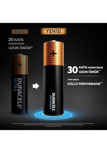 Duracell MX1500 Optimum LR6/MN1500 Alkalin AA Kalem Pil 1,5V 4'lü Paket