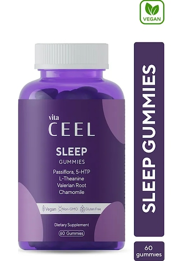 VitaCeel Uyku Döngüsüne Yardımcı Vegan Sleep Gummy Vitamin Passiflora, Vitamin B6, 5-  http, L-theanie