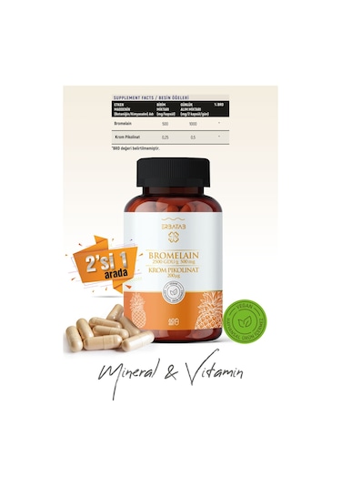 Erbatab Bromelain & Krom Pikolinat 60 Kapsül