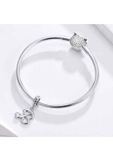 Fastbuy S925 Ayar Gümüş 26'' Mektup Kolye Seti, Çok Renkli Dıy Bilezik, Stil: G, Moda Aksesuarları Çok Renkli