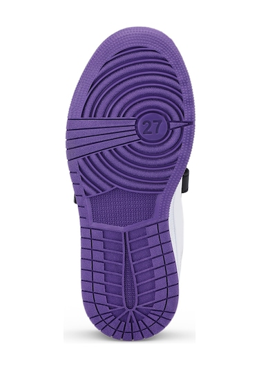 Slazenger PRINCE I Çocuk Cırt Cırtlı Beyaz / Mor Günlük Spor Ayakkabısı