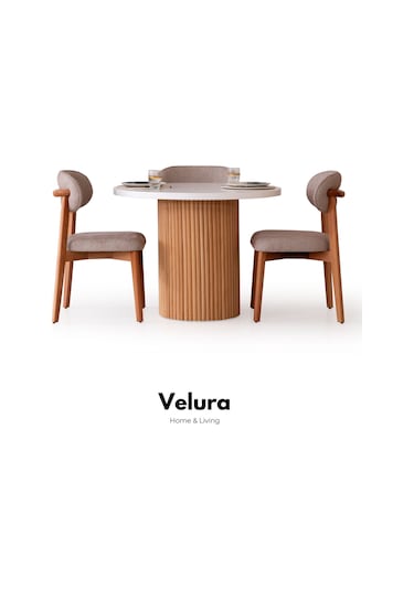 Talia Yemek Odası Takımı Yemek Masası + 4 Adet Sandalye Beyaz