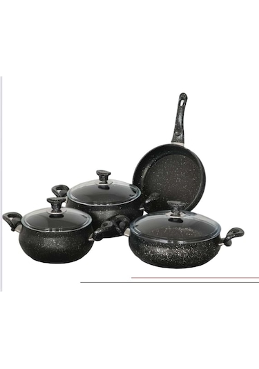 Konak Züccaciye 7 Parça 4mm Granit Tencere Seti