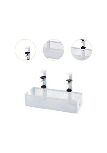 Homyl Masaüstü Zeminini Düzenli Tutmak İçin Beyaz Masa Altı