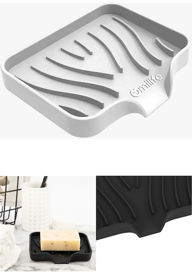 Beyaz Silikon Mutfak, Banyo Su Giderli Vantuzlu Esnek Sabunluk Diğer