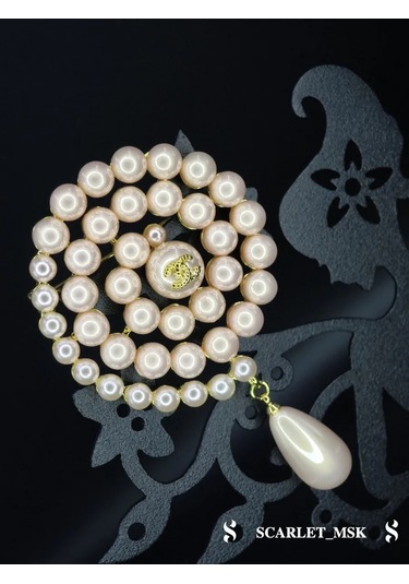 Scarlet Msk Chanel İnci Broş 214275649 Beyaz