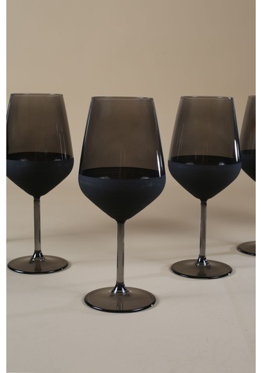 Matte 4'lü Su Kadehi Seti Siyah 490 Cc Renkli