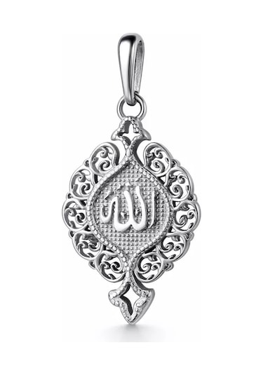 Gold Plaza Jewelry Allah Gümüş Müslüman Kolye 192058600 Gri