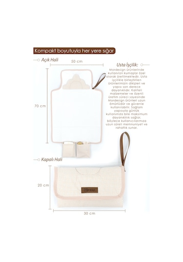 Bebek Çanta Alt Açma Minderi Clutch Seti Kahverengi