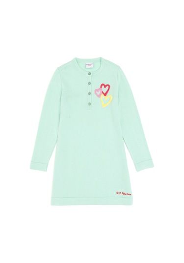 U.s. Polo Assn. Kız Çocuk Su Yeşili Elbise Triko 50297180-vr048 SU YEŞİLİ