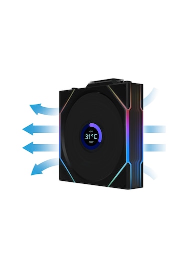 Lian Li Unı Fan Reverse Tl Wıreless Lcd 1x120mm Siyah Kasa Fanı Azaz0llı0086