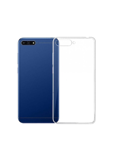 Huawei Y7 2018 Kılıf Şeffaf Silikon Hibrit Case Renksiz