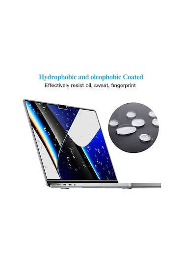 Novstrap  Macbook Pro 14 İnç M4 A3401 A3112 A3185 İle Uyumlu Ekran Koruyucu Parlak Nano Film Karışık Çok Renkli