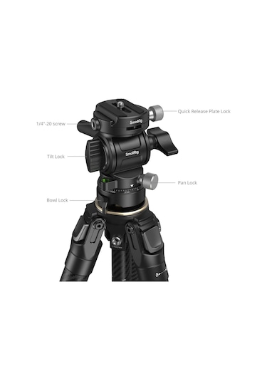 Smallrig 5028 Taşınabilir Karbon Fiber Seyahat Tripod Seti