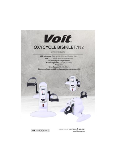 Voit Oxycycle Bisiklet/n2 Portatif El Ve Ayak Egzersiz Pedallı Kondisyon Bisikleti