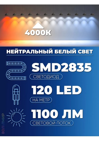 Feron Led Şerit 120 Smd 2835 /m 11w/m 24v 4000k 208984825 Beyaz
