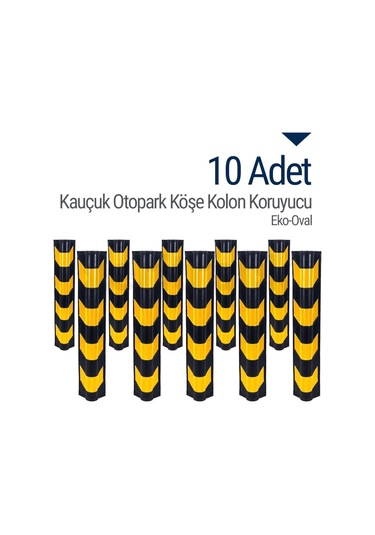 Kauçuk Otopark Köşe Kolon Koruyucu, Koruma Eko-Oval Onlu Set (534230873)
