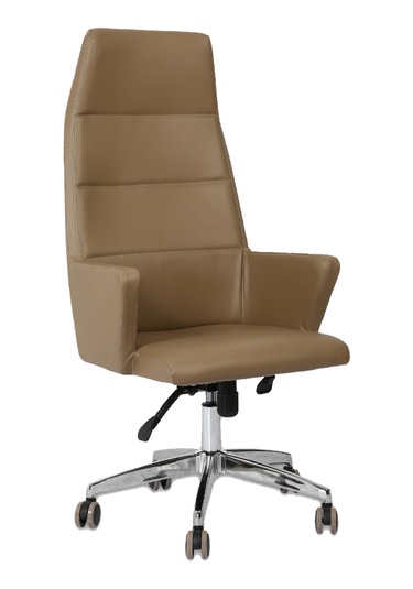 Hunt Mobilya Vaga Krem Deri Ofis Yönetici Koltuğu Kahverengi