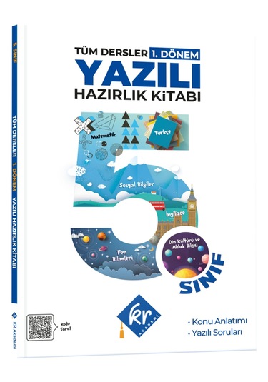 5. Sınıf Tüm Dersler 1. Dönem Yazılı Hazırlık Kitabı Kr Akademi Yayınları