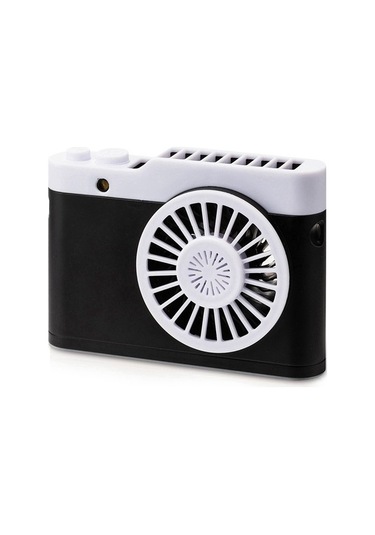 Ykd Store Taşınabilir Mini Usb Şarj Kamera Fanı Asılı Boyun Küçük Fan Xfuny6 Siyah