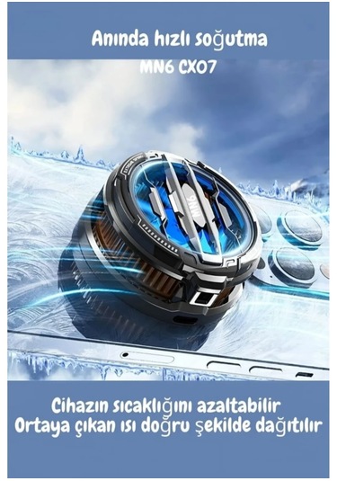 Telefon Tablet Soğutucu Fan 15w Power Radyatörlü Magsafe/manyetik