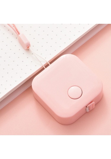 1.5m Mini Sevimli Taşınabilir Deri Ölçüm Bandı Rastgele Renk Teslimatı