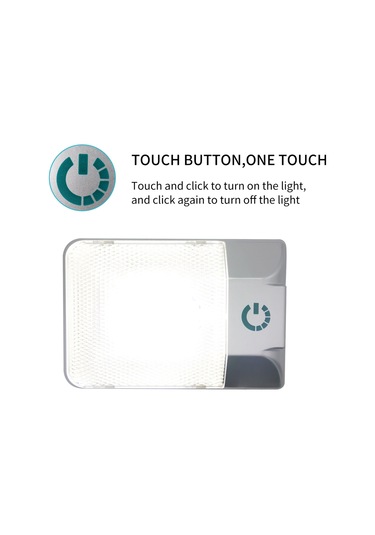 D4376s Dc11-18v 3.6w 6000-6500k Ip50 24leds Smd-5050 Deniz Rv Kısılabilir Led Dome Işık Tavan Lambası, Dokunmatik Kontrollü