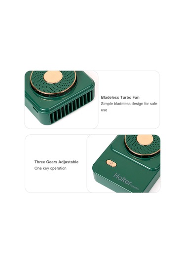 Mufunye Taşınabilir Şarjlı Mini Fan - Boyun, Bel Veya Masa Üzerinde Kullanım - 3 Hız Ayarlı - 1200mah Pil