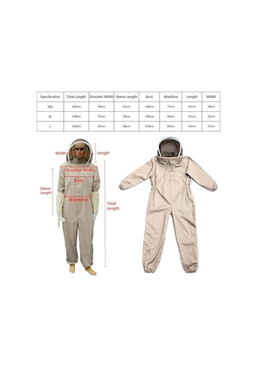 Dolıty Yeni Başlayan Arıcılar İçin Arıcılık Elbisesi Xl Xl Çok Renkli