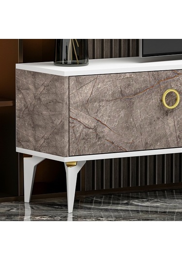 Tv Ünitesi Zerda Gordion Beyaz 180 Cm