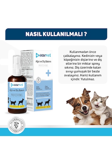 Onevet Kedi Ve Köpekler İçin Ağız Diş Bakımı Destekleyici Damla