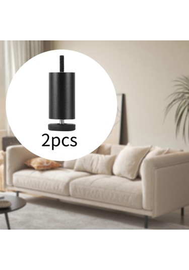 Suntek 2x Ayarlanabilir Mobilya Bacakları Alüminyum 25-cm-siyah Siyah