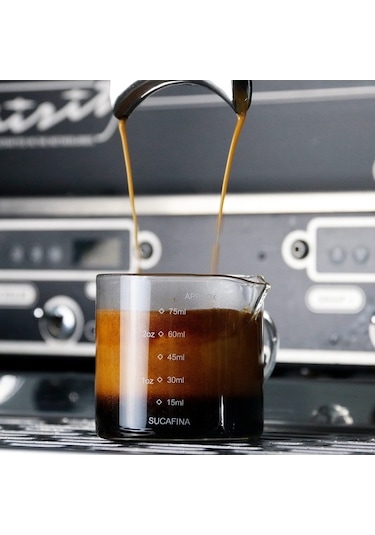 Wondernest Sıvı Ons Ölçüm Kahve Kabı Jialan Fincanı Espresso Cam Cam İa Şeffaf