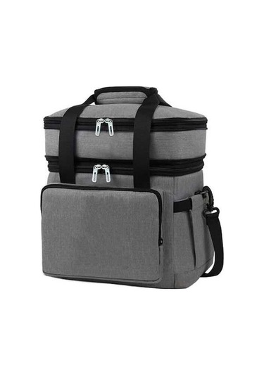 Pazly Yalıtımlı 18l Soğutucu Torba - Sıcak Soğuk Gıda Saklama Çantası Gri Gri