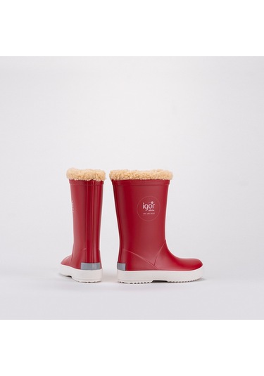 Igor Splash Nautico Borreguito Çocuk Kırmızı Çizme Düz W10207 Kırmızı