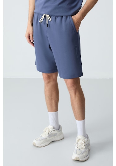 Petrol Pamuklu Kalın Yumuşak Dokulu Oversize Fit Basic Erkek Şort Takım - 85257 Petrol Pamuklu Kalın Yumuşak Dokulu Oversize Fit Basic Erkek Şort Takım - 85257