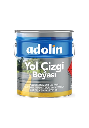 Adolin Yol Çizgi Boyası Beyaz Sarı Yeşil 0.875 KG