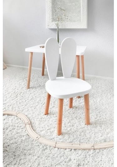 Bee Smart Ms-11-1 Beyaz Naturel Ayak Seti 1 Masa 1 Sandalye BEESMART.007 Diğer