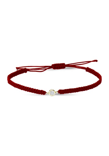 Pırlantalı Altın Kırmızı Ipli Bileklik As3Pblr3 Altınsepeti