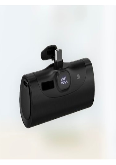 Çelikwork FP07 5000 mAh Type-C 20 W Ultra Hızlı Şarj Taşınabilir Powerbank Siyah