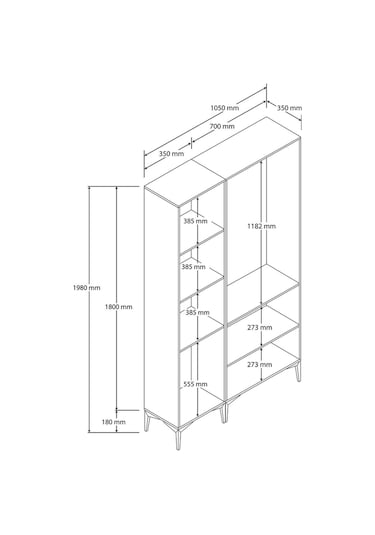 Set 5103-5104 Inca 6 Kapaklı 5 Askılı Raflı Portmanto Atlantik Çam Çam