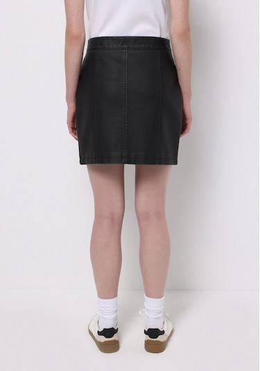 Colins Mini Düz Fermuarlı Kadın Siyah Etek Cl1076653 Q1.v1 Blk Siyah