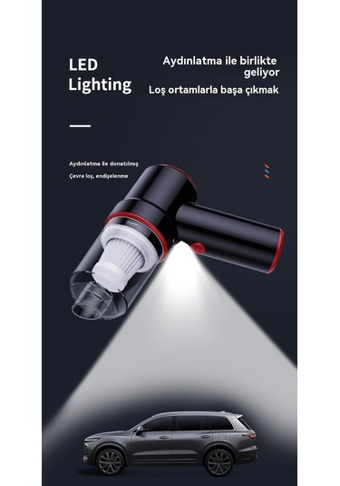 Aurora Emme ve Üflemeli 3in1 Kablosuz Araç Elektrikli Süpürgesi