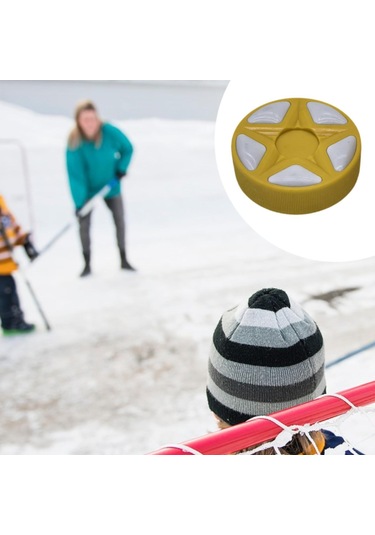 Homyl Buz Hokeyi Topu Açık Hava Yedek Oyun Sporları Sarı Sarı